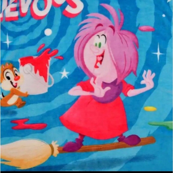 Disney Chip Dale Cheshire Stitch Blanket Madly Mischievous L Whitman 50 x 60 " - Picture 5 of 10